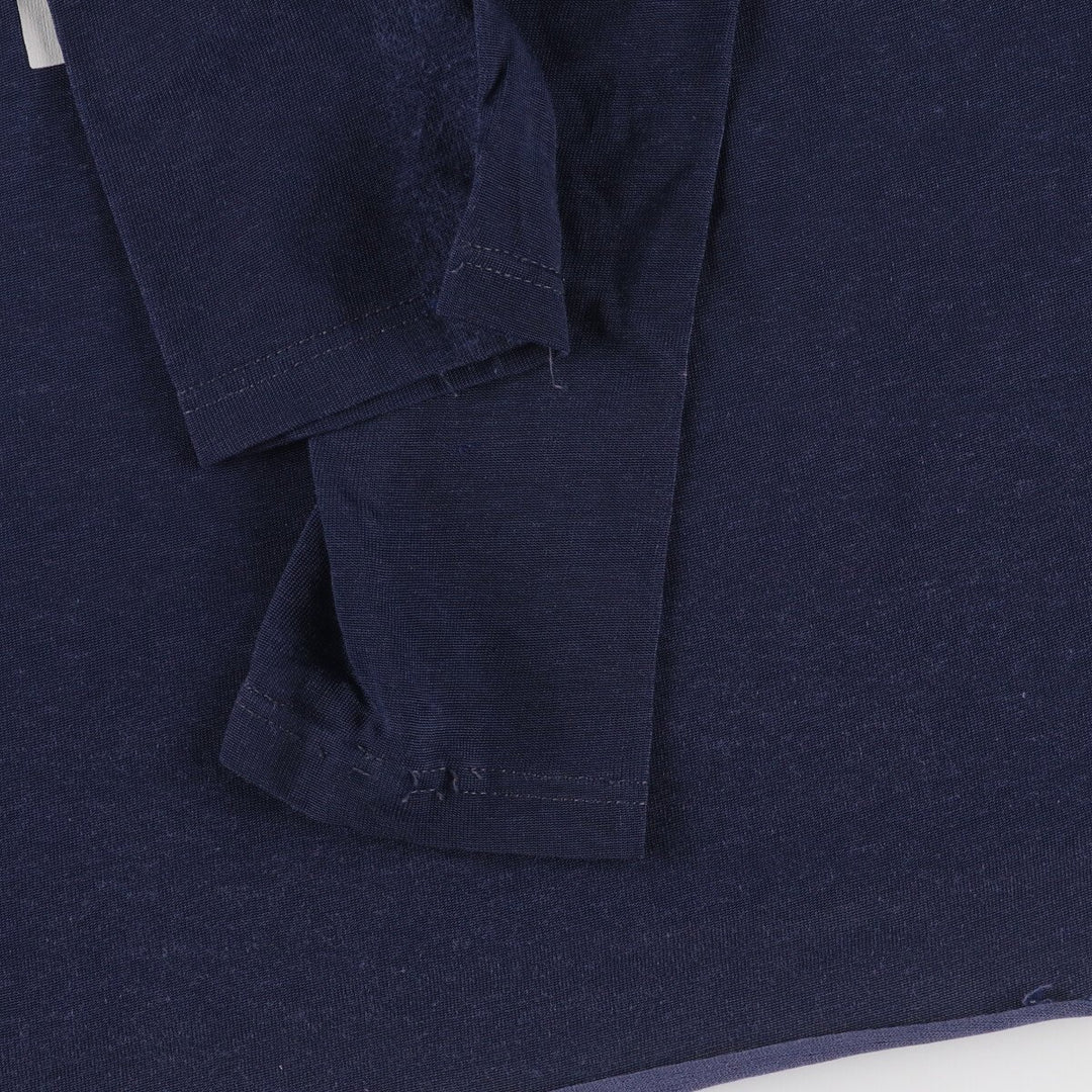 80'S Champion Tricot Tag Baseball Long Sleeve T-Shirt, Made in USA, Men's L, Vintage cotton navy blue type Vintage Second Hand