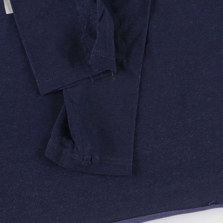 80'S Champion Tricot Tag Baseball Long Sleeve T-Shirt, Made in USA, Men's L, Vintage cotton navy blue type Vintage Second Hand