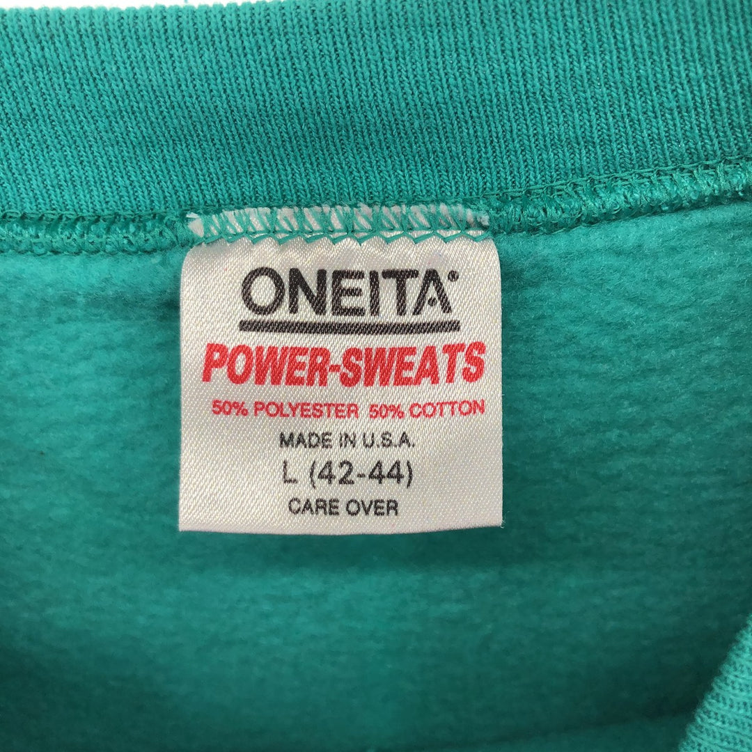 90'S ONEITA Plain Blank Sweatshirt Trainer Made in USA Men's L Vintage /eaa438833