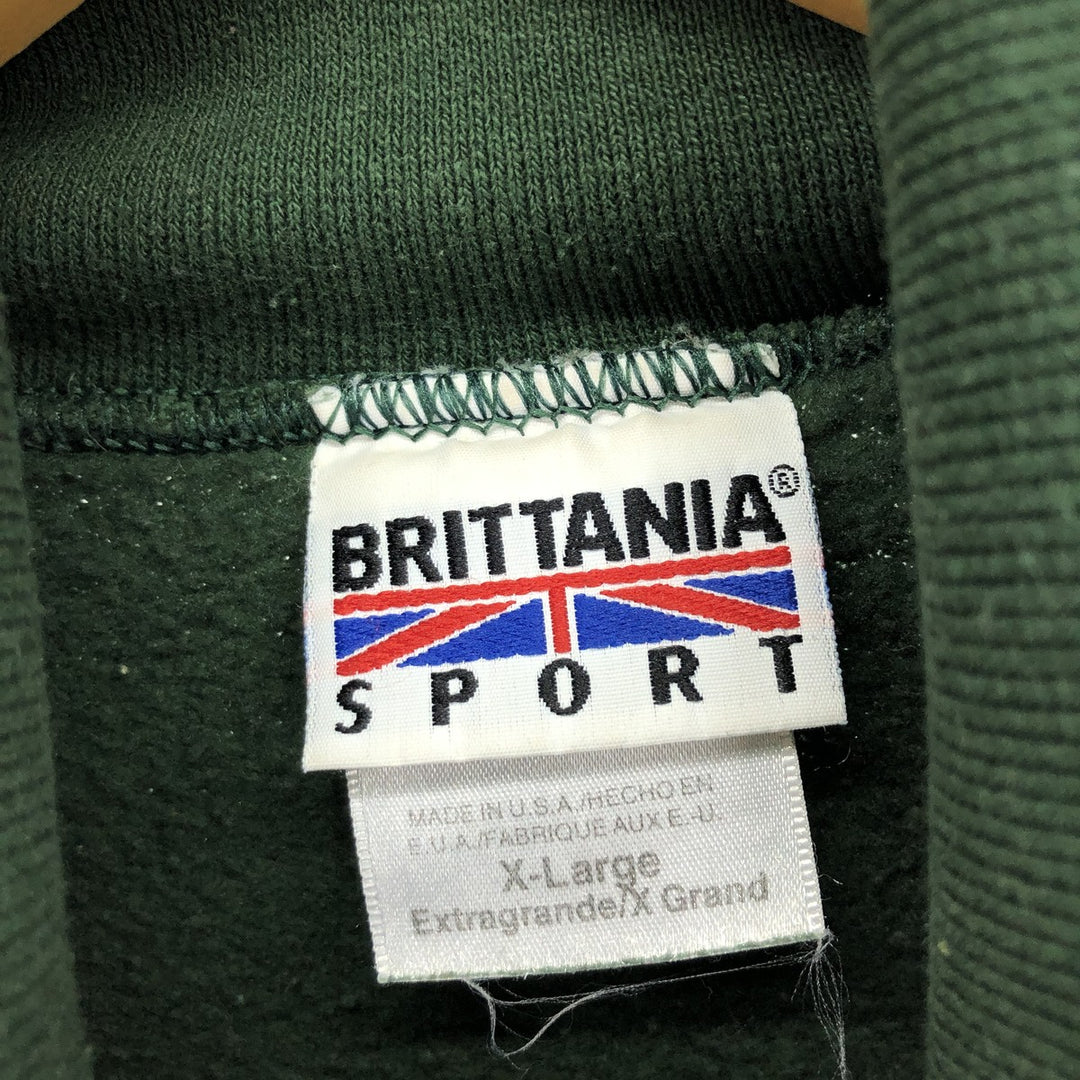 90'S BRITTANIA SPORT turtleneck plain blank sweatshirt sweatshirt made in USA men's XL vintage /eaa438834