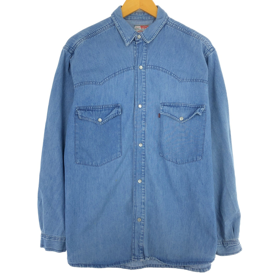 Levi's Long Sleeve Denim Western Shirt Men's L /eaa438916