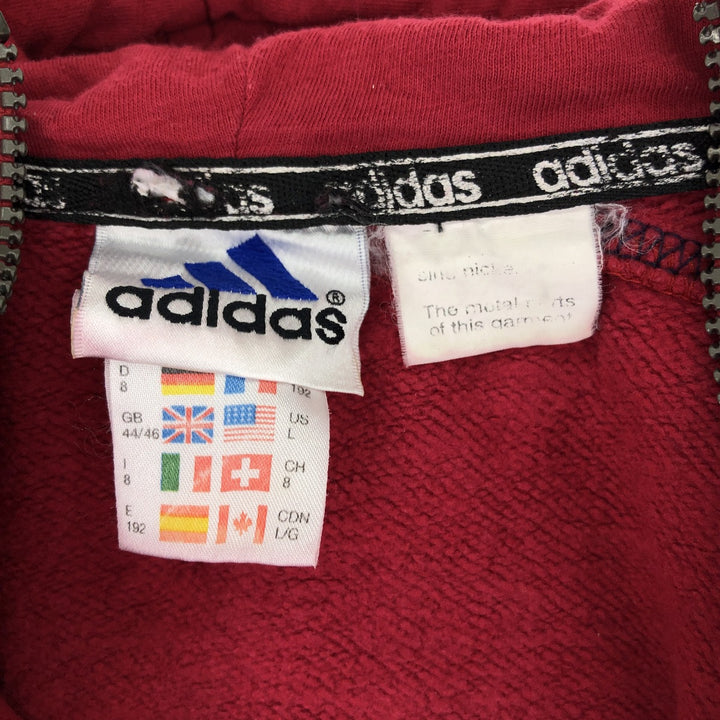 90'S Adidas Sweat Full Zip Hoodie Men's L Vintage / eaa438939