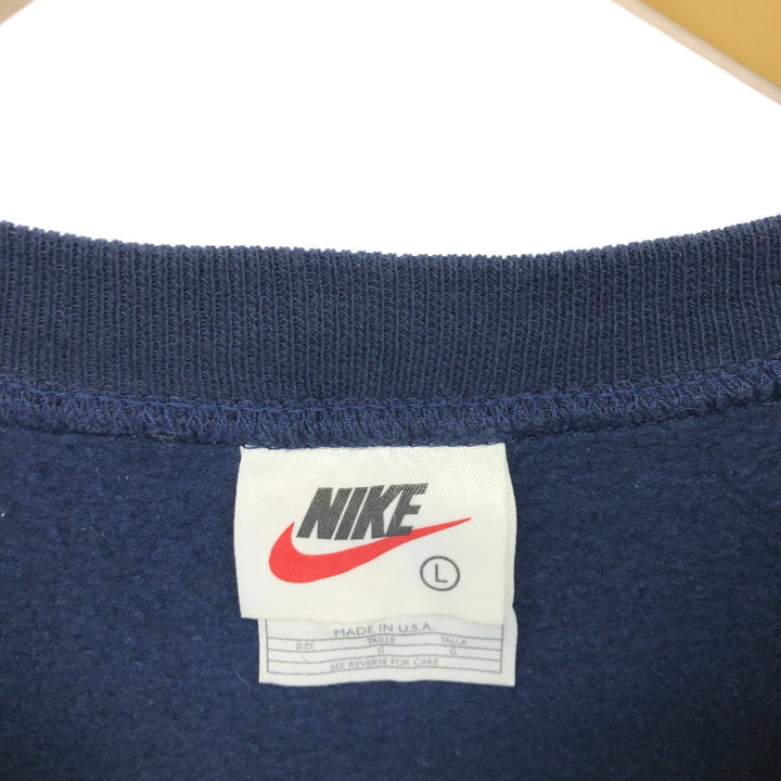 90'S Nike One Point Logo Sweatshirt Trainer Made in USA Men's L Size Vintage /eaa439019