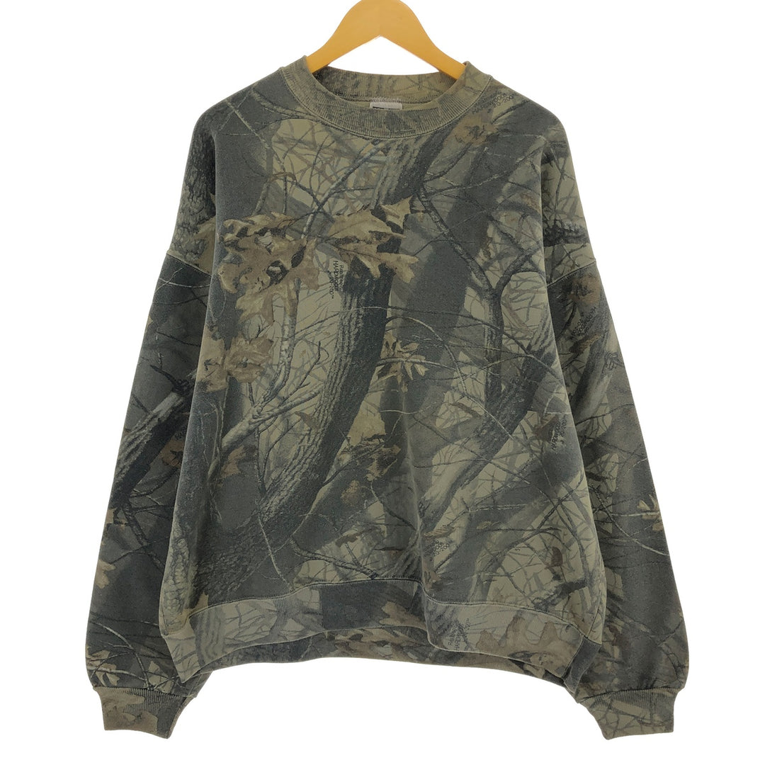 90'S Jerzees OUTDOORS Camouflage Pattern Real Tree Camo Sweatshirt Trainer Made in USA Men's XXL /eaa439048