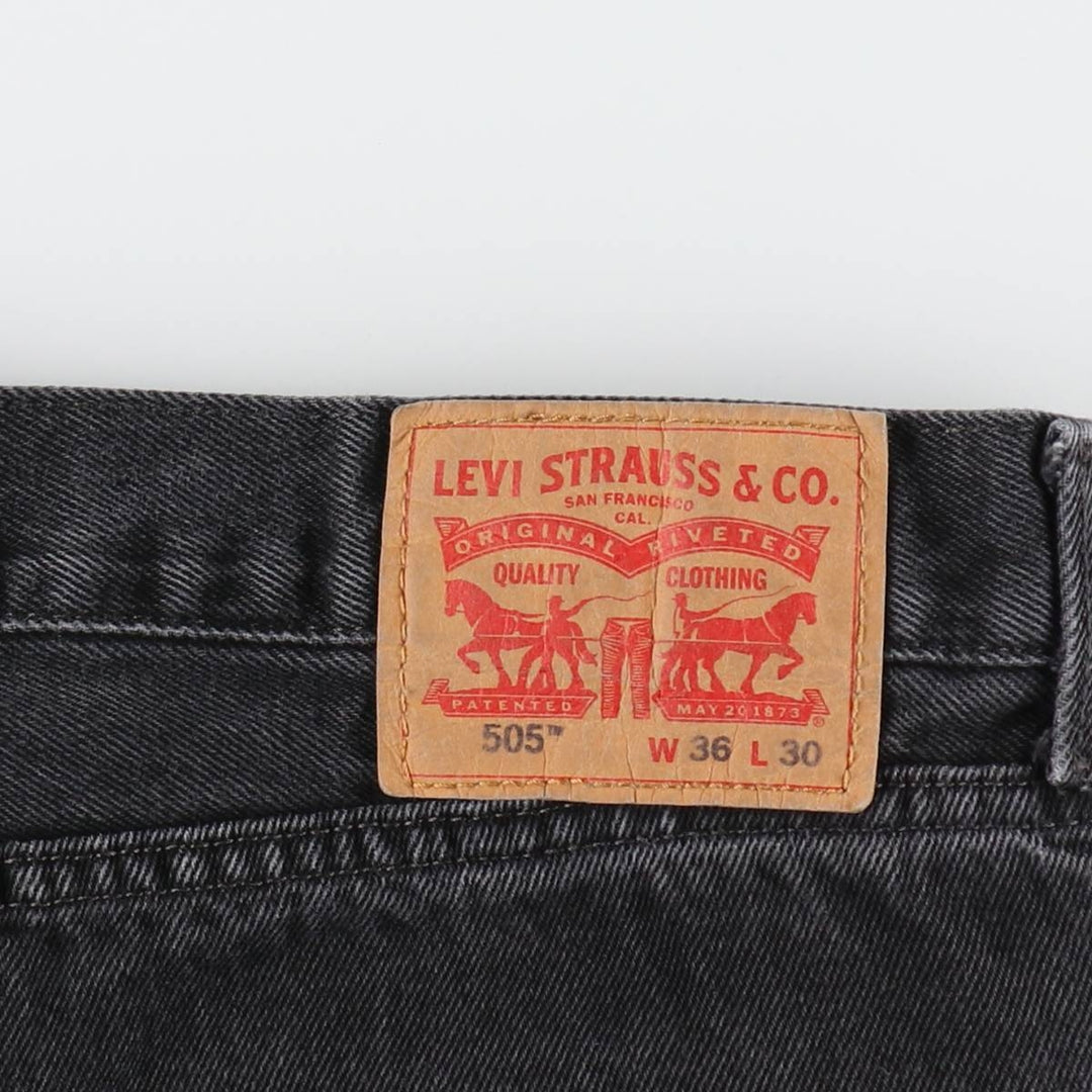 Levi's 505 Black Denim Tapered Denim Pants Men's W36 equivalent / eaa439529