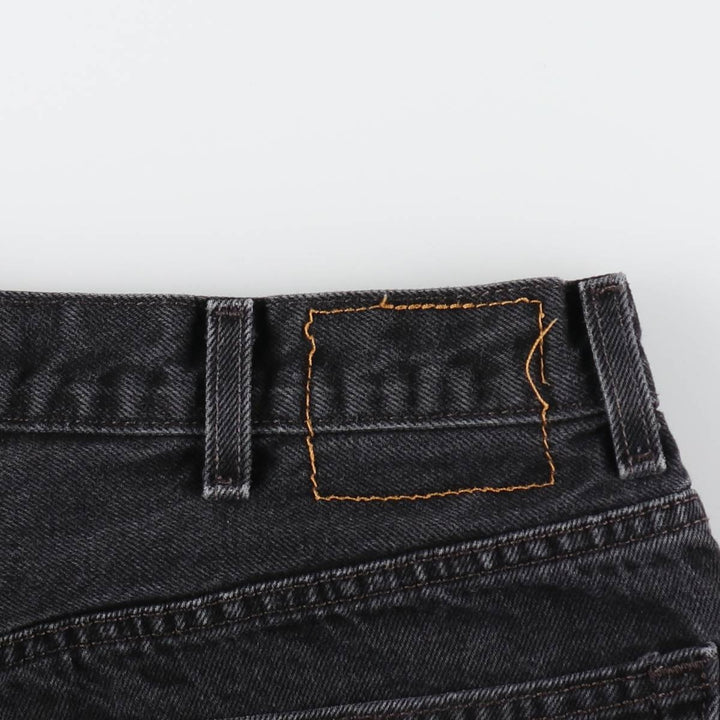 00'S Levi's 505 REGULAR FIT black denim tapered denim pants for men, size w37 / eaa439530