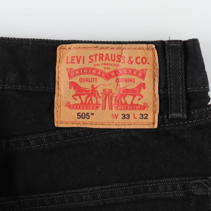 Levi's 505 Black Denim Tapered Denim Pants Men's W32 equivalent / eaa439531