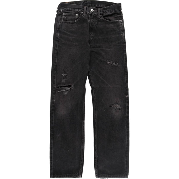 Levi's 505 Painted Black Denim Tapered Denim Pants Men's W31 equivalent / eaa439532