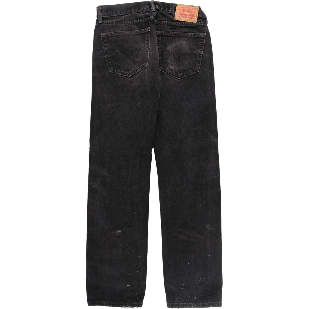 Levi's 505 Painted Black Denim Tapered Denim Pants Men's W31 equivalent / eaa439532