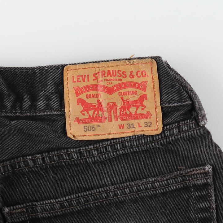 Levi's 505 Painted Black Denim Tapered Denim Pants Men's W31 equivalent / eaa439532