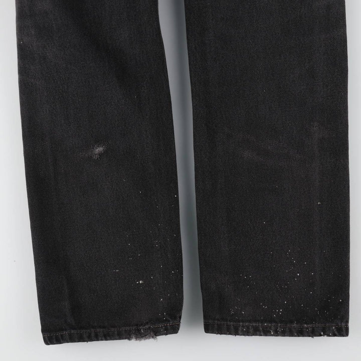 Levi's 505 Painted Black Denim Tapered Denim Pants Men's W31 equivalent / eaa439532