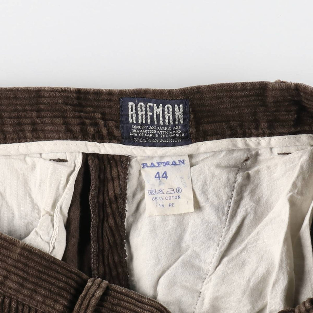 RAFMAN Wide Ribbed Two-pleat Corduroy Pants Men's W34 Vintage / eaa439551