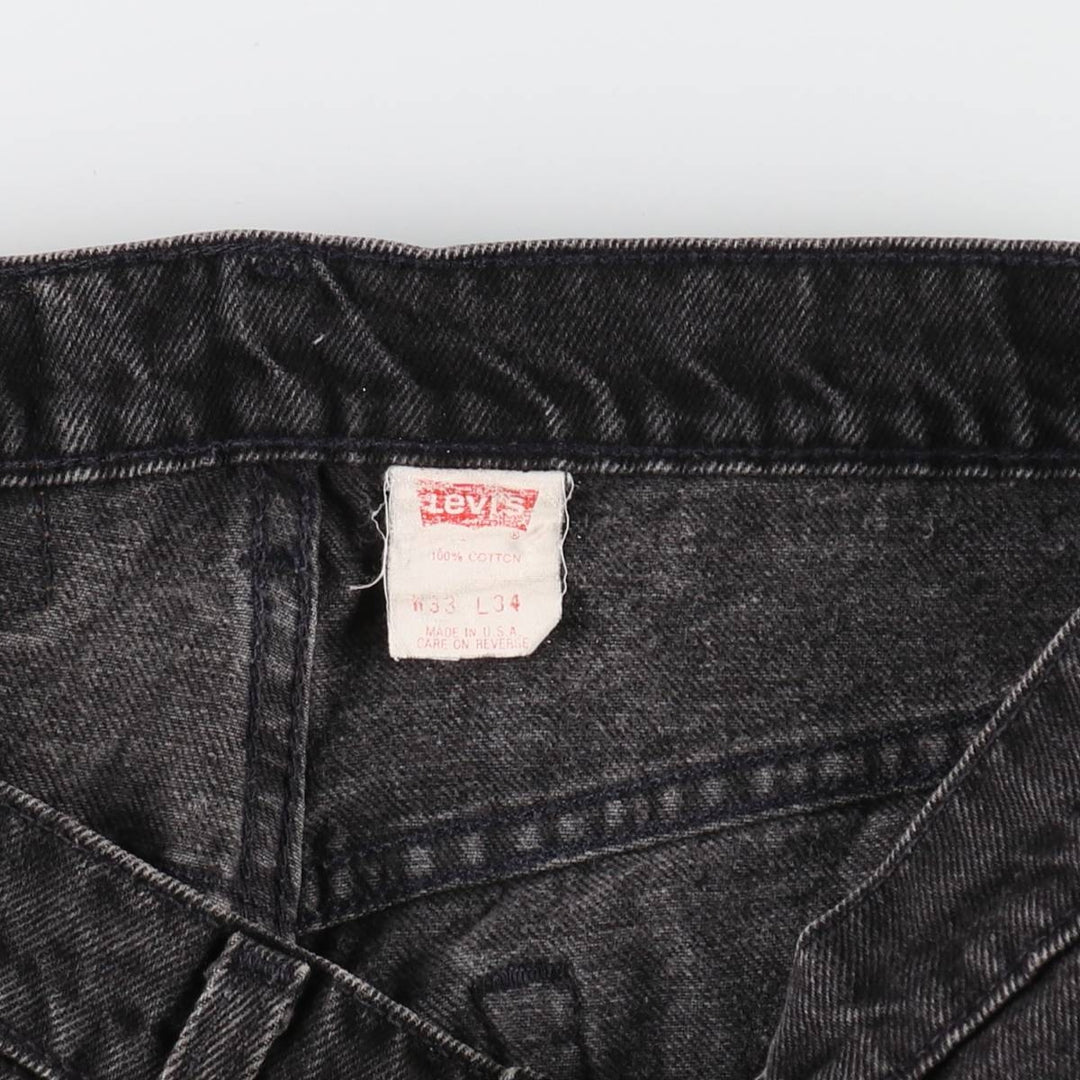 90'S Levi's 554-0260 Black Denim Tapered Denim Pants Made in USA Men's W32 Vintage /eaa439586