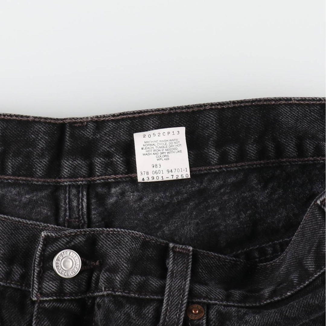 00'S Levi's 43901-7250 Black Denim Tapered Denim Pants Men's W37 equivalent / eaa439588