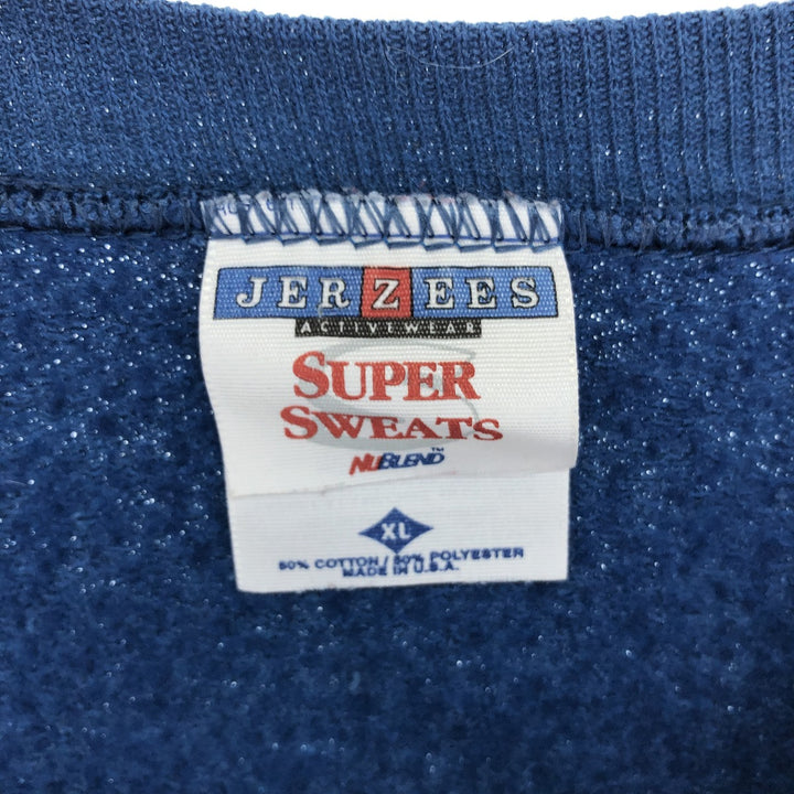 90'S Jerzees Printed Sweatshirt Trainer Made in USA Men's XL Vintage /eaa439640