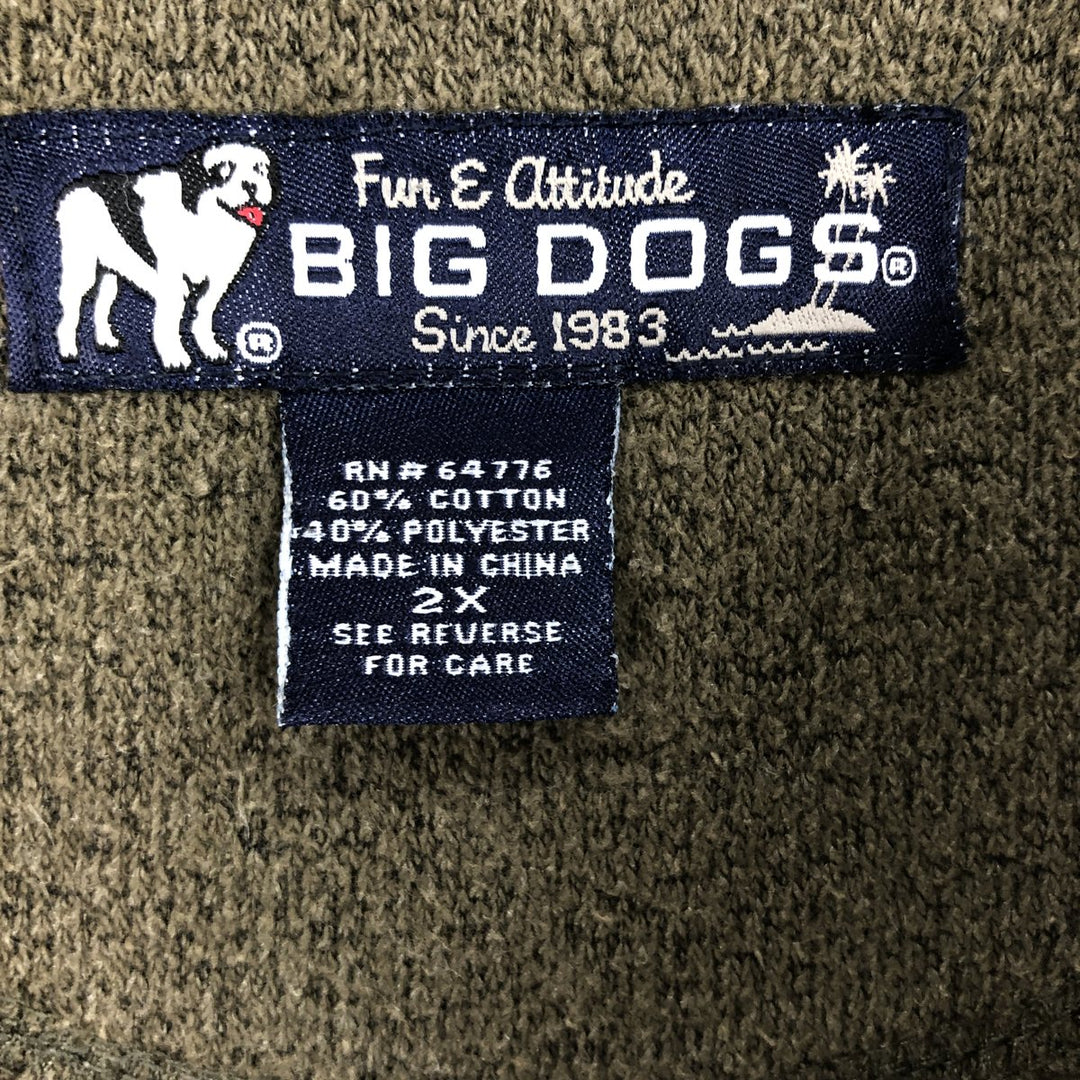 BIG DOGS Henley neck sweatshirt, men's size equivalent to XXL / eaa439723