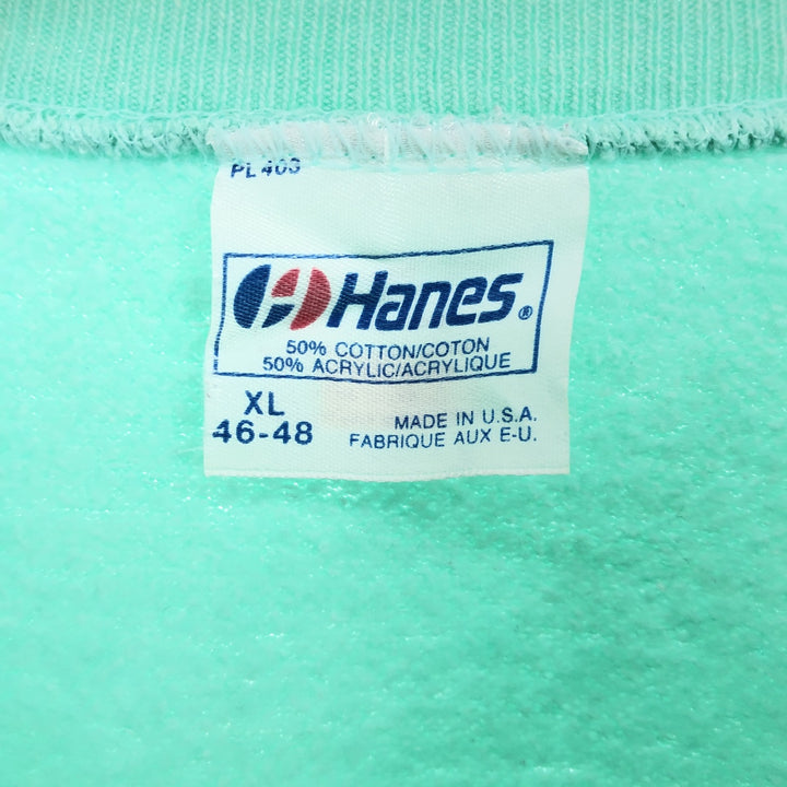 80'S Hanes printed sweatshirt, made in USA, men's XL size, vintage /eaa439766