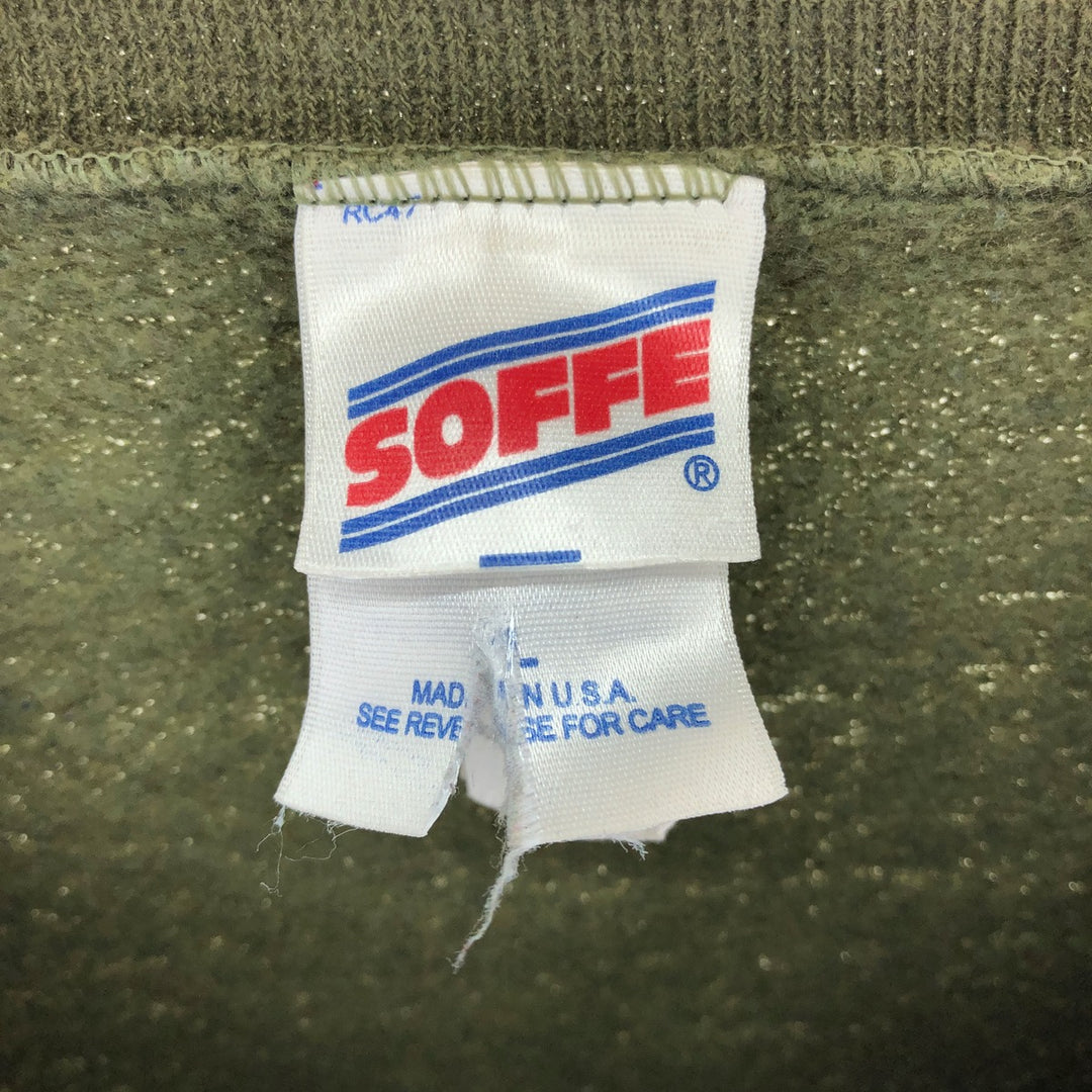 90'S SOFFE plain blank sweatshirt, sweatshirt, made in USA, men's XL equivalent, vintage /eaa439767