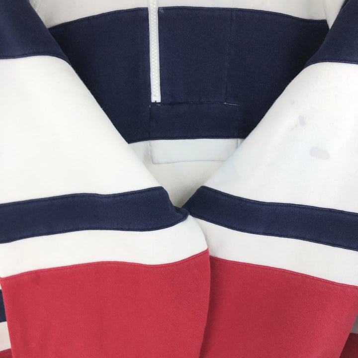 90'S NAUTICA Striped Pattern Half Zip Sweatshirt Trainer Men's XL Vintage /eaa439778