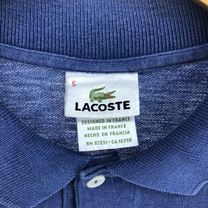 90'S Lacoste LACOSTE French design long sleeve polo shirt made in France size 5 men's L vintage /eaa440025