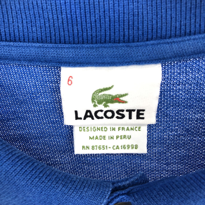 00'S Lacoste LACOSTE French design long sleeve polo shirt size 6 men's XL /eaa440027