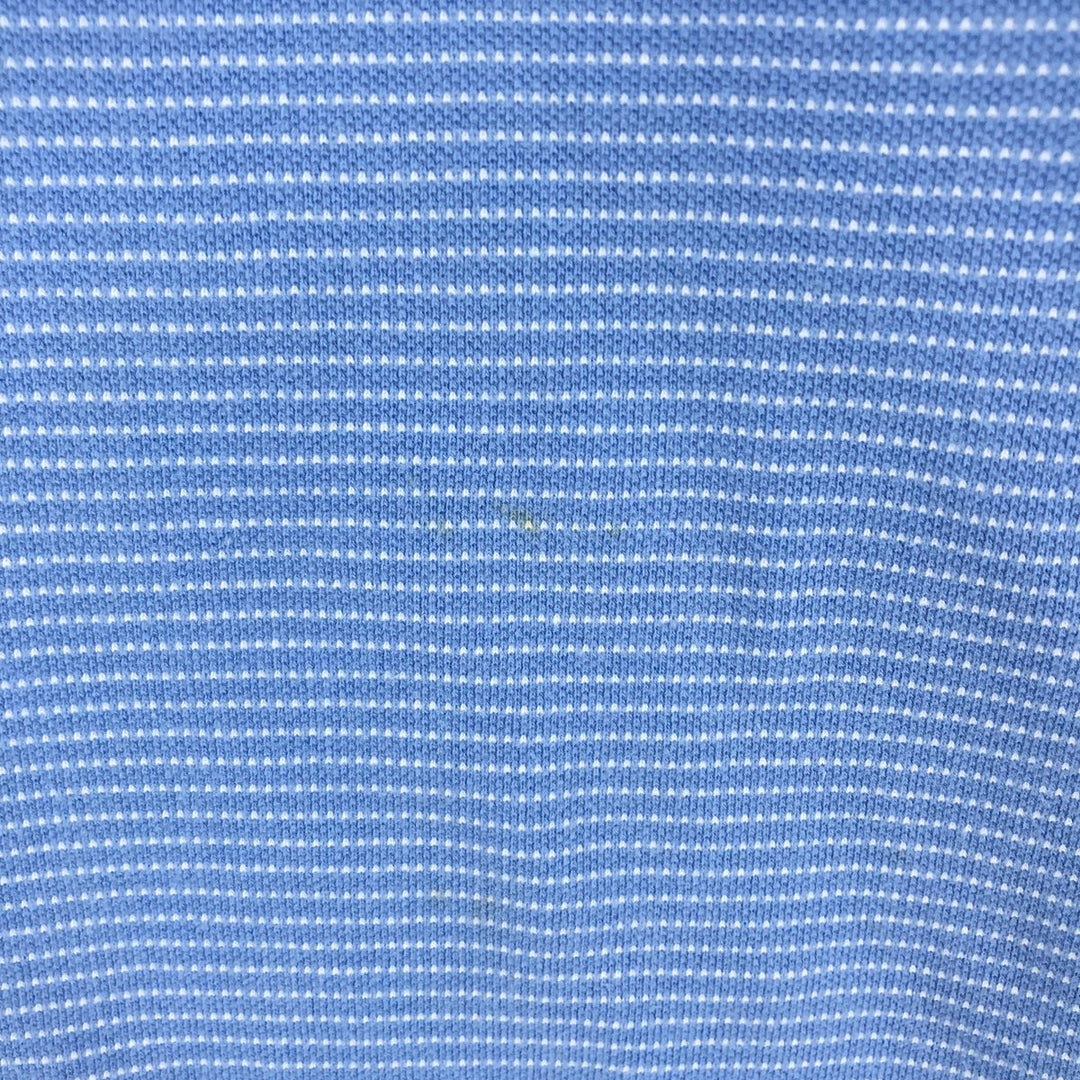 90'S Tommy Hilfiger Short Sleeve Striped Polo Shirt Men's L cotton Blue type light blue Vintage Second Hand