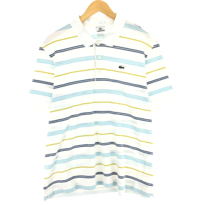 Lacoste LACOSTE Short Sleeve Striped Polo Shirt 6 Men's XL /eaa440246