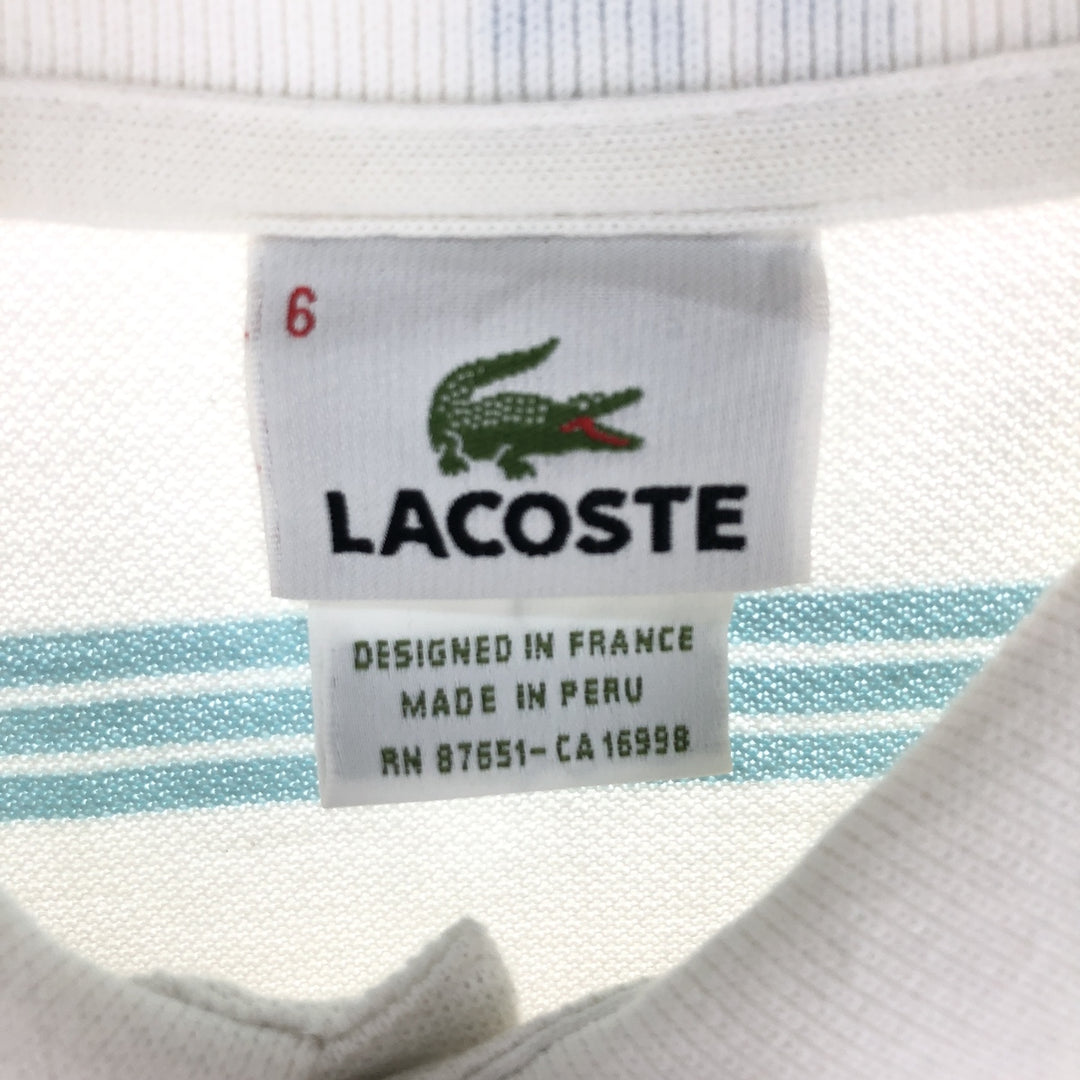 Lacoste LACOSTE Short Sleeve Striped Polo Shirt 6 Men's XL /eaa440246