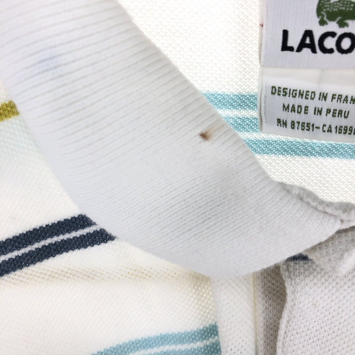 Lacoste LACOSTE Short Sleeve Striped Polo Shirt 6 Men's XL /eaa440246