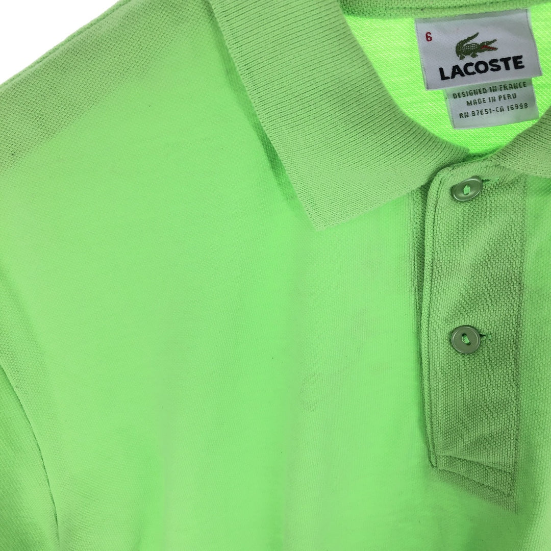 Lacoste LACOSTE Short Sleeve Polo Shirt 6 Men's XL /eaa440251