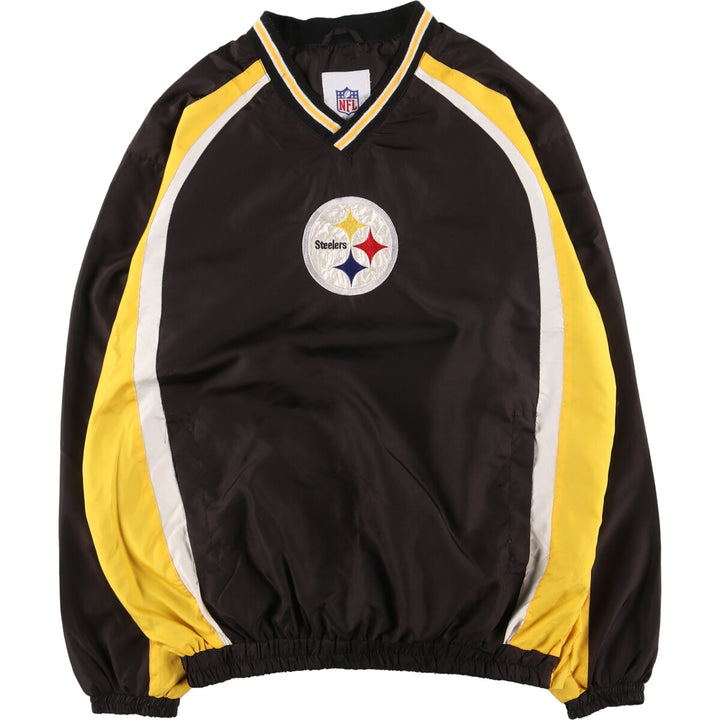 NFL PITTSBURGH STEELERS Pittsburgh Steelers V-neck warm-up pullover Men's L /eaa440288