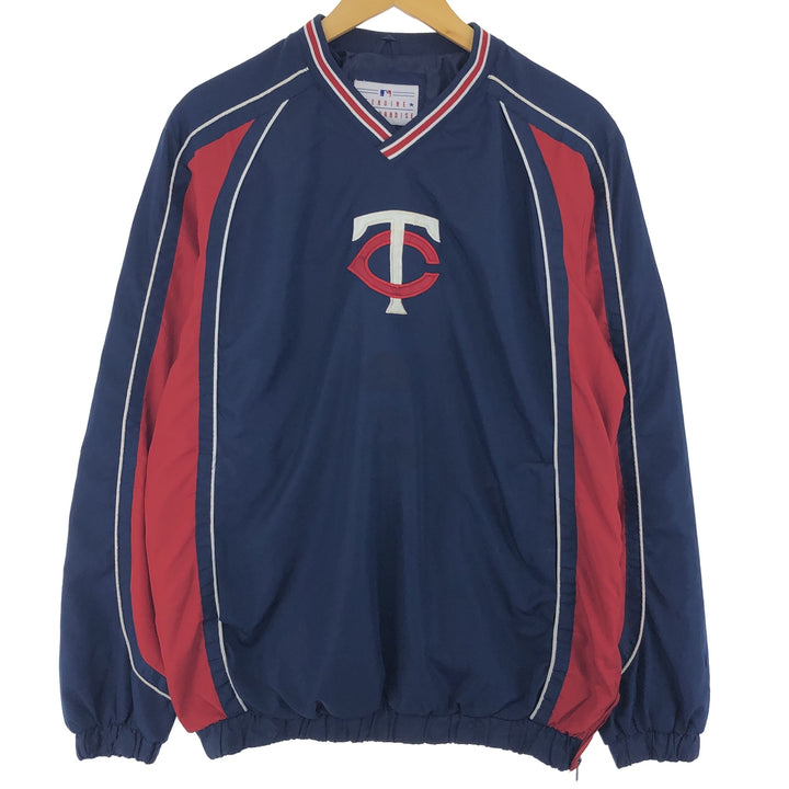 GENUINE MERCHANDISE MLB MINNESOTA TWINS Minnesota Twins V-neck warm-up pullover Men's M /eaa440290