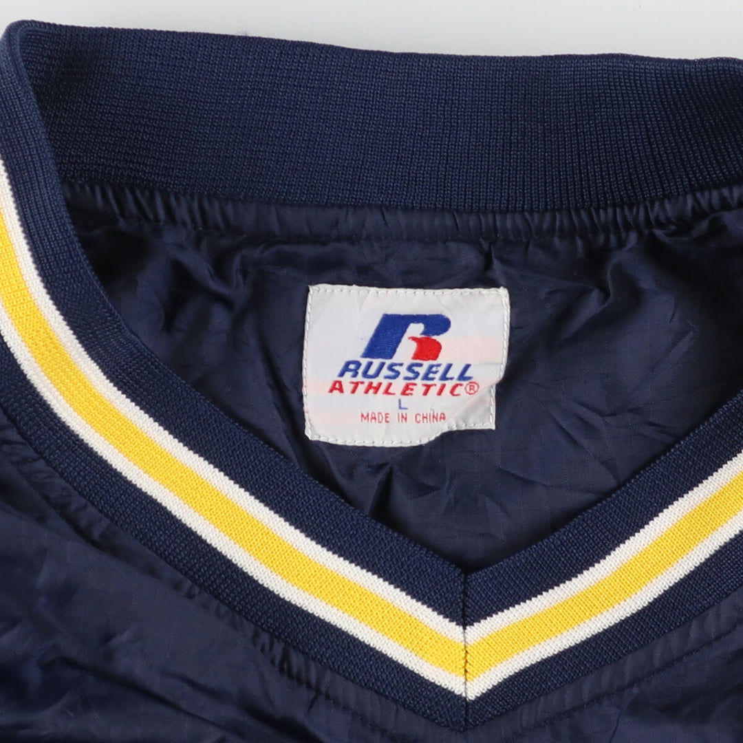 Russell MICHIGAN University of Michigan College V-neck nylon pullover Men's L /eaa440292