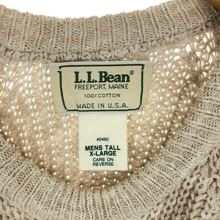 90s~00'S LLBean Ribbed Cotton Knit Sweater Made in USA Men's XL Vintage /eaa440304