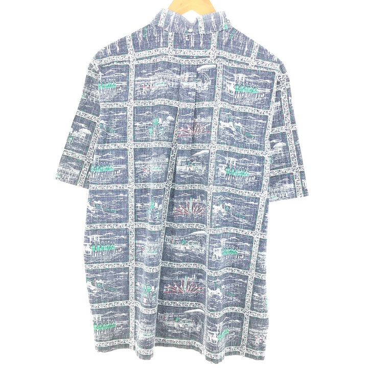 90'S Reyn Spooner Swimsuit Tag Bikini Tag Pullover All-Over Print Button-Down Hawaiian Aloha Shirt Men's XL /eaa440425