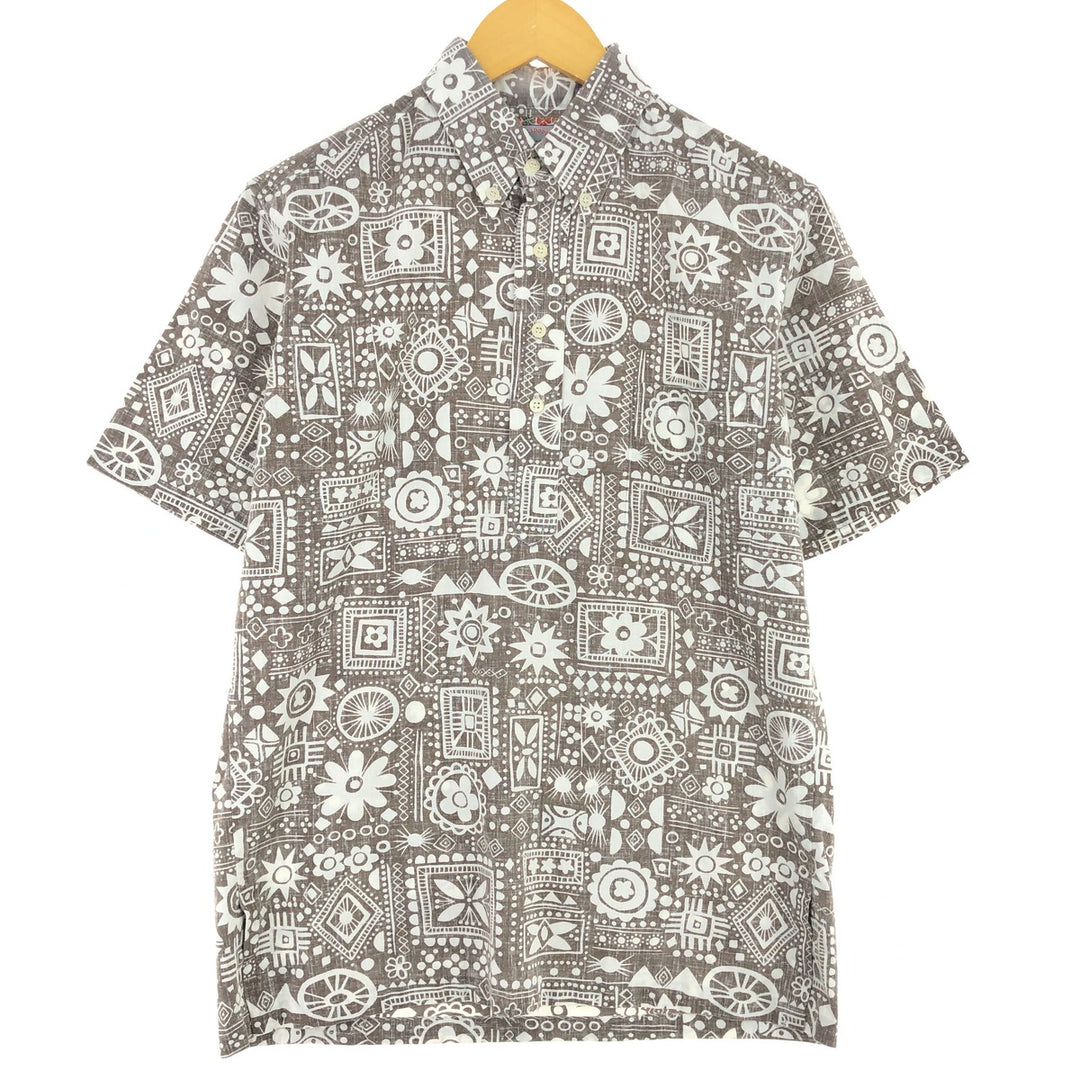 Reyn Spooner All-over Print Lahaina Sailor Pullover Button-Down Hawaiian Aloha Shirt Made in Hawaii Men's S /eaa440430