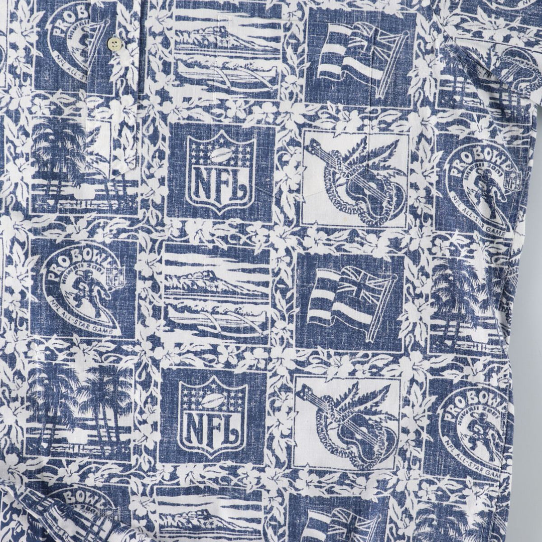 Reyn Spooner NFL Pullover All-Over Print Button-Down Hawaiian Aloha Shirt Made in Hawaii Men's XXL /eaa440434