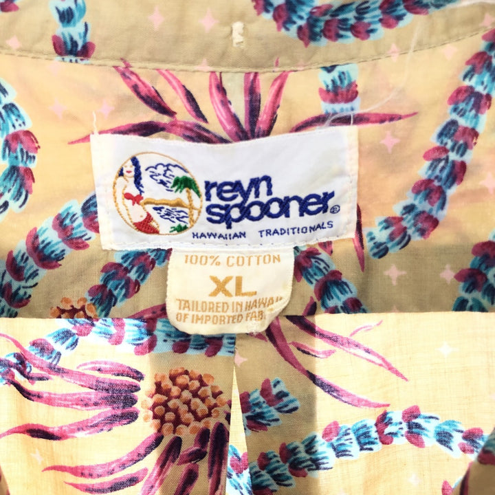 90'S Reyn Spooner Swimsuit Tag Bikini Tag Pullover All-Over Print Button-Down Hawaiian Aloha Shirt Men's XL /eaa440437