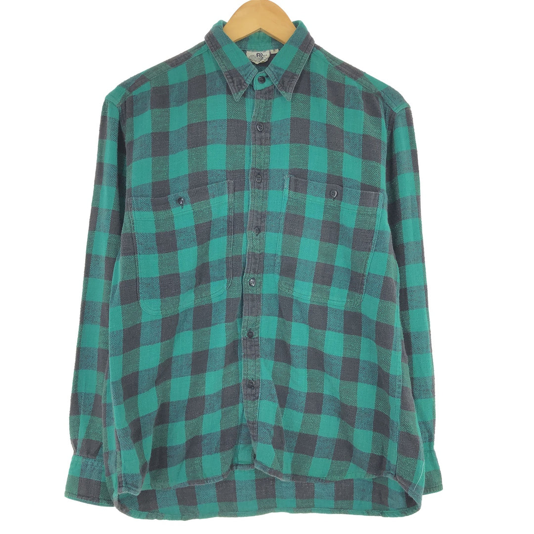 SPURT Buffalo Check Long Sleeve Light Flannel Check Shirt Men's S Vintage /eaa440463