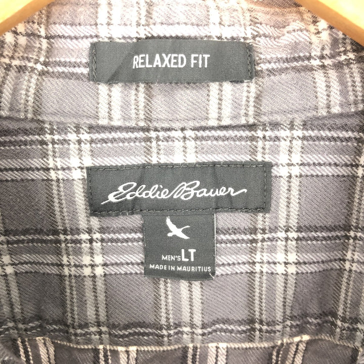 Eddie Bauer RELAXED FIT Long Sleeve Button Down Flannel Check Shirt Men's L /eaa440473