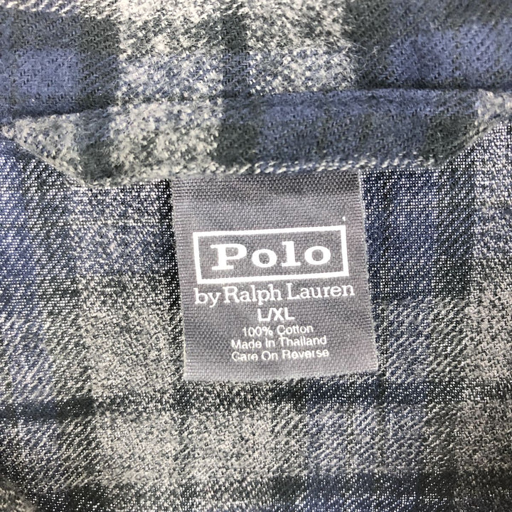 Ralph Lauren POLO by Ralph Lauren Long Sleeve Light Flannel Check Shirt Men's XL /eaa440477