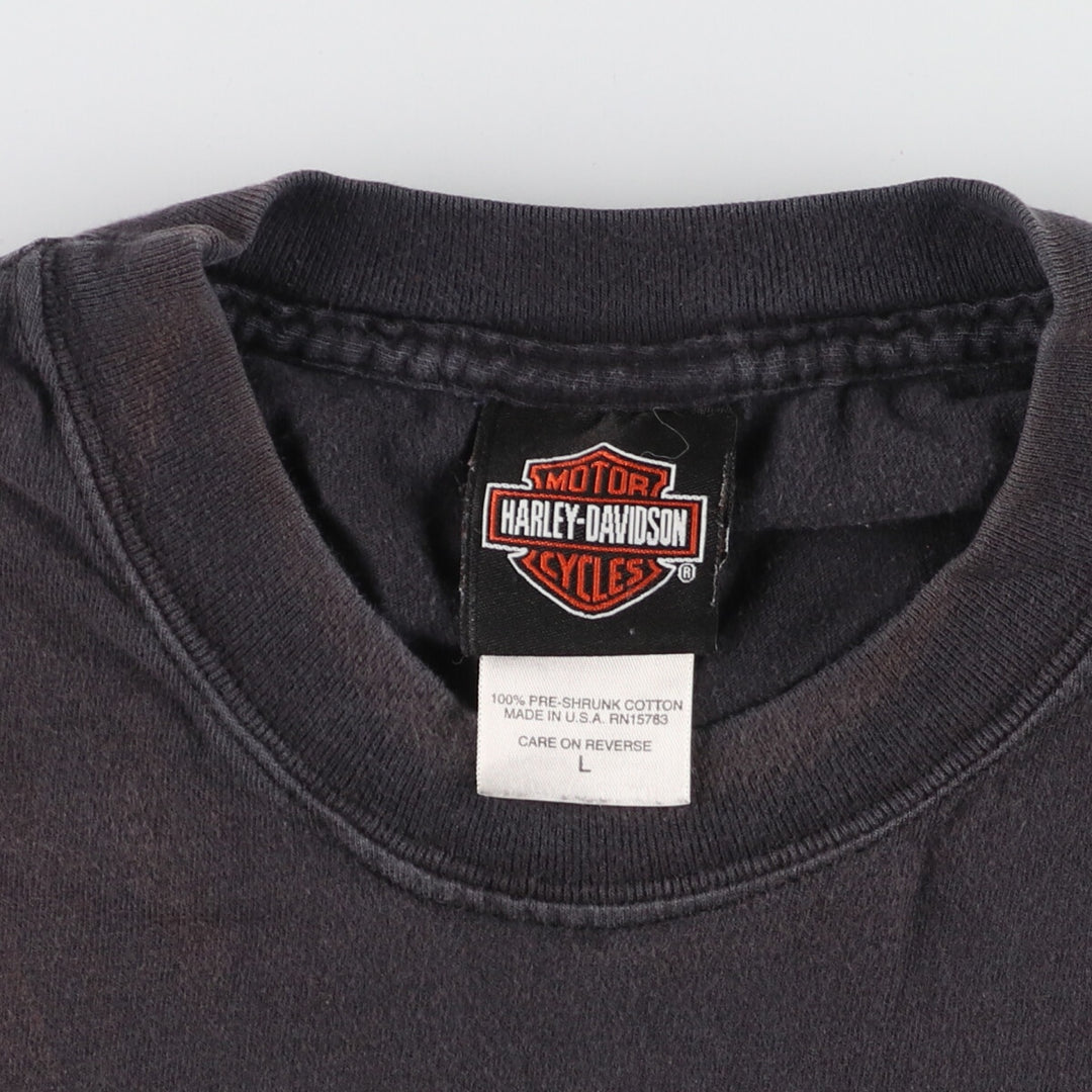 00'S Harley-Davidson Motorcycle Bike T-shirt Made in USA Men's L /eaa440540