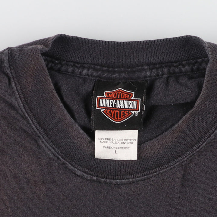 00'S Harley-Davidson Motorcycle Bike T-shirt Made in USA Men's L /eaa440540