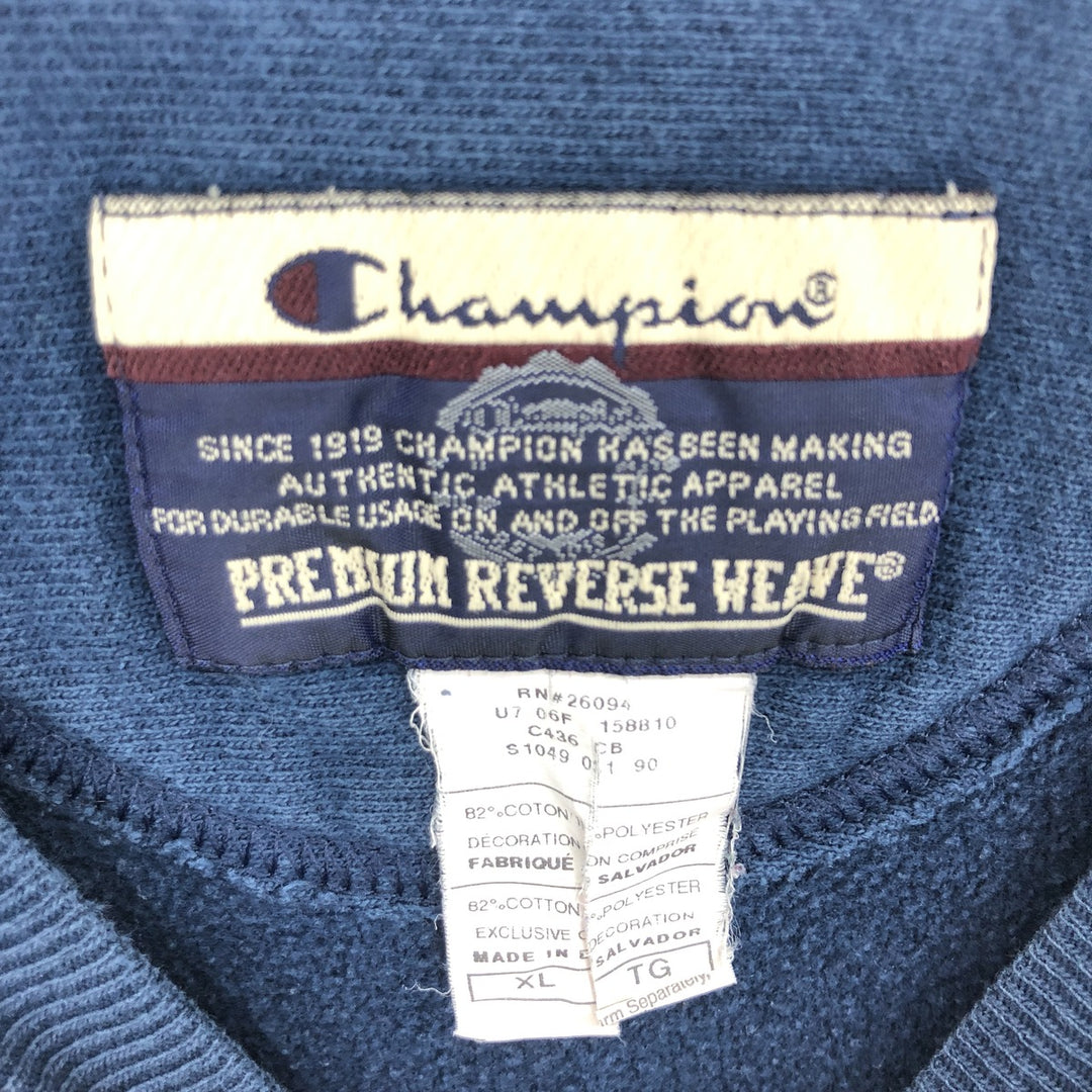 00'S Champion Premium Reverse Weave Cut-off Plain Blank Sweatshirt Trainer Women's XL /eaa440593