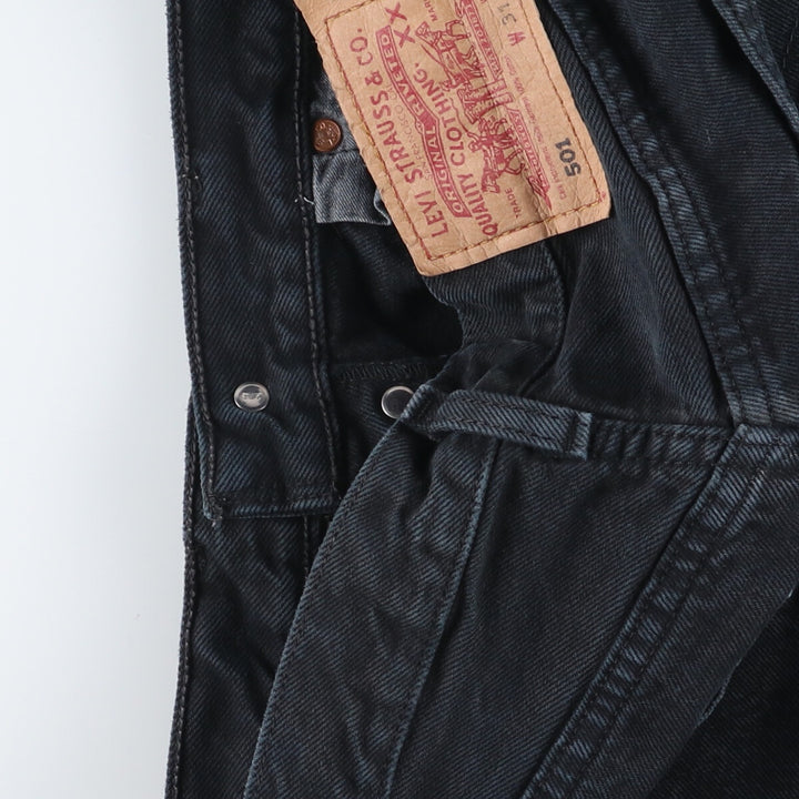 90'S Levi's 501 Black Denim Straight Denim Pants Made in France Men's W30 Vintage /eaa440723