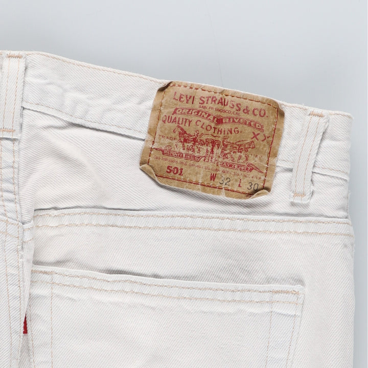 90'S Levi's 501 White Denim Straight Denim Pants Made in USA Men's W32 Vintage /eaa440768