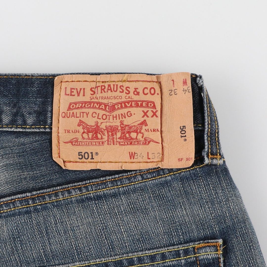 Levi's 501 Euro model straight denim pants for men, size W35 / eaa440793