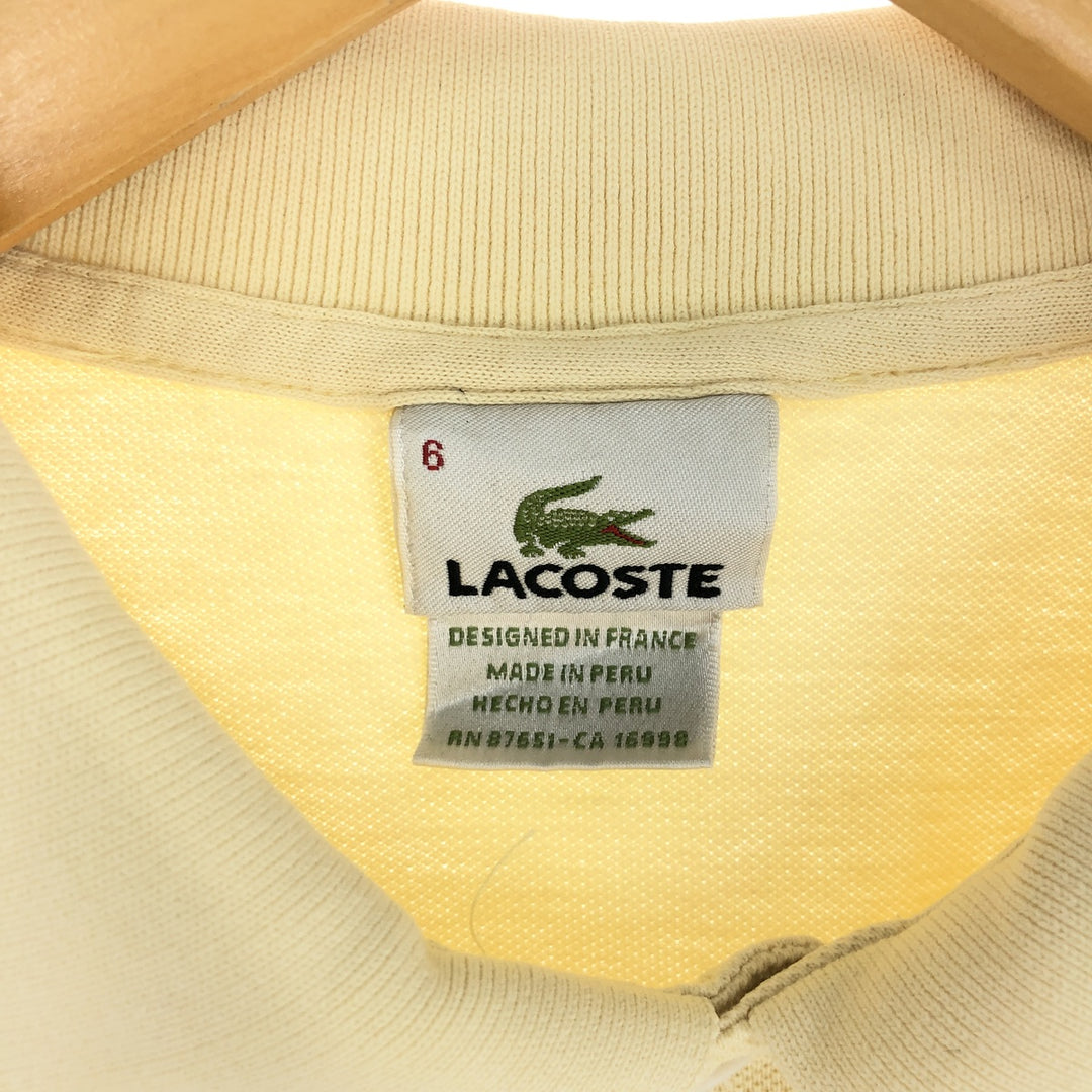 Lacoste LACOSTE French design short sleeve polo shirt size 6 men's XL /eaa440877