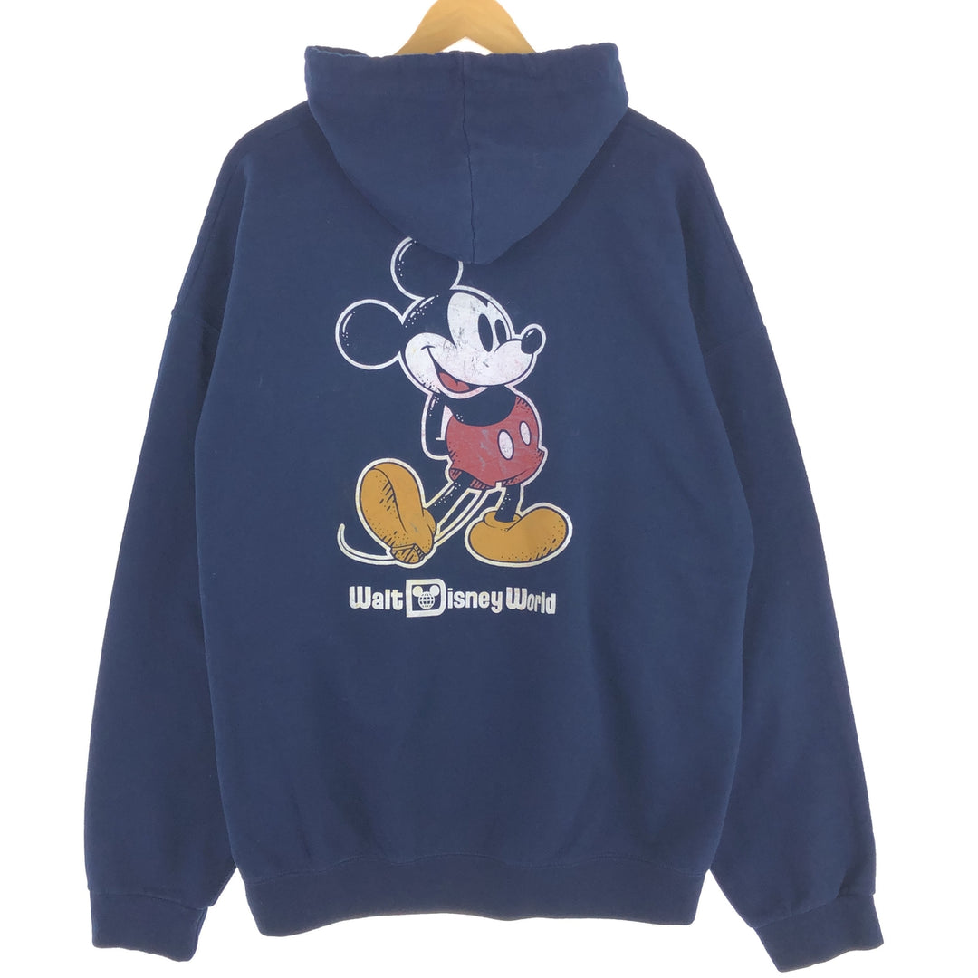 00'S Disney MICKEY MOUSE Mickey Mouse Sweat Full Zip Hoodie Men's XXL /eaa440899