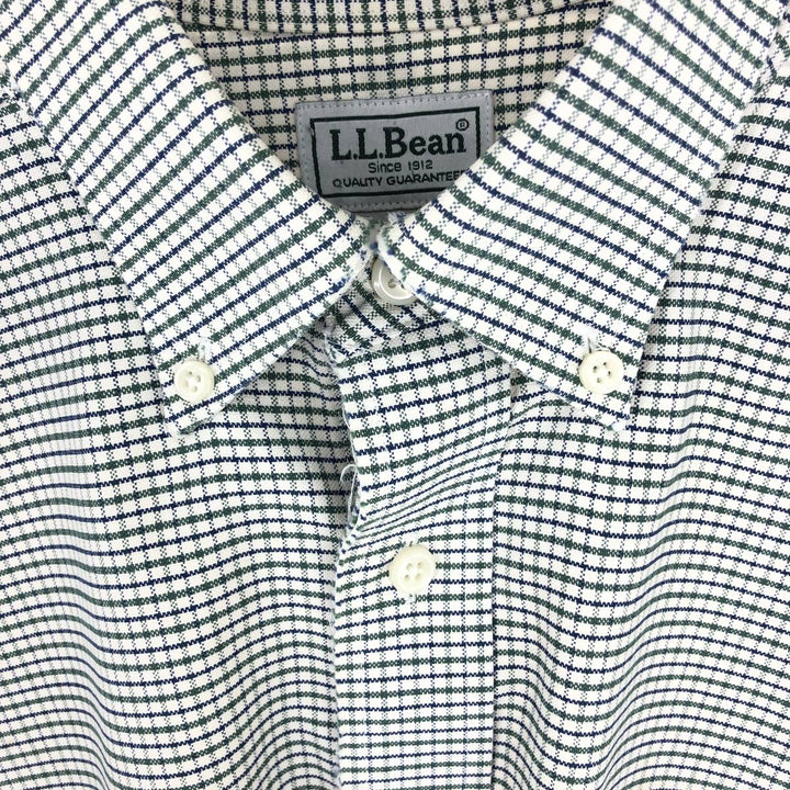 00'S LLBean Long Sleeve Button Down Check Shirt Men's L /eaa440983